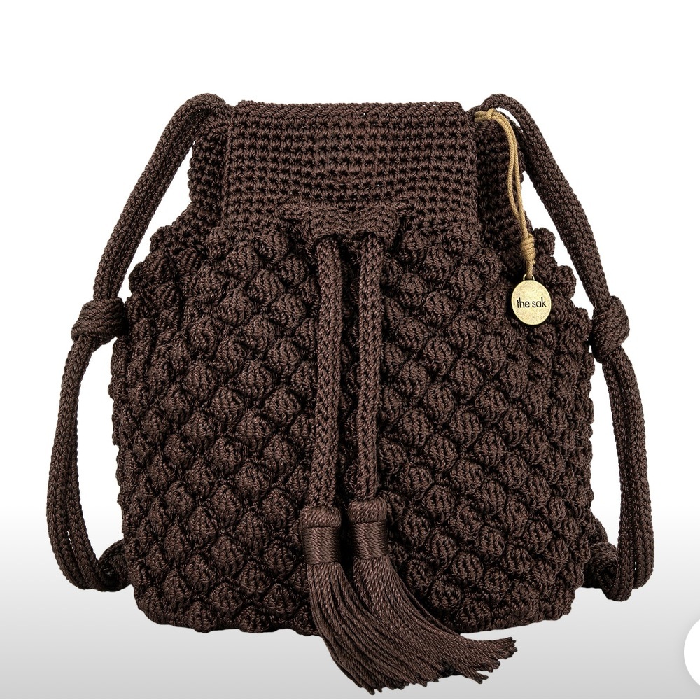 The Sak Chocolate Crochet Mini Bag